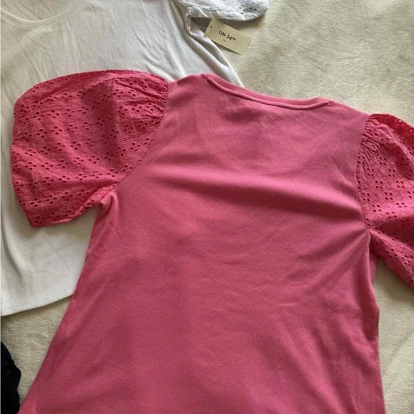 Set of Four Eyelet Sleeve Tops On 34th size 1X - Picture 5 of 6